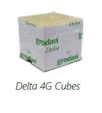 Grodan Delta 4G Cubes No/Hole (75x75x60 mm) 384/ctn