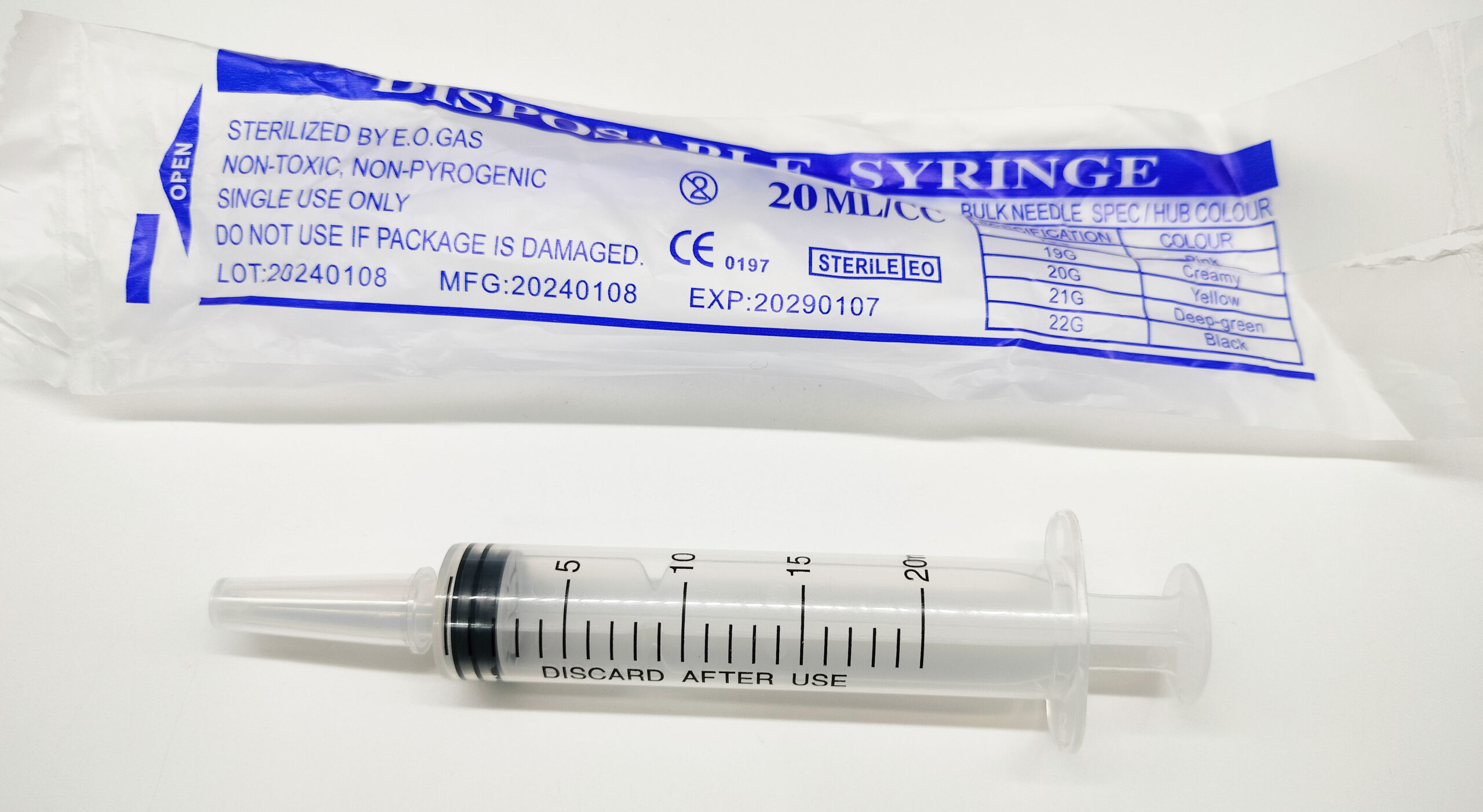 Measurement Syringe - 20 mL - Bag of 10